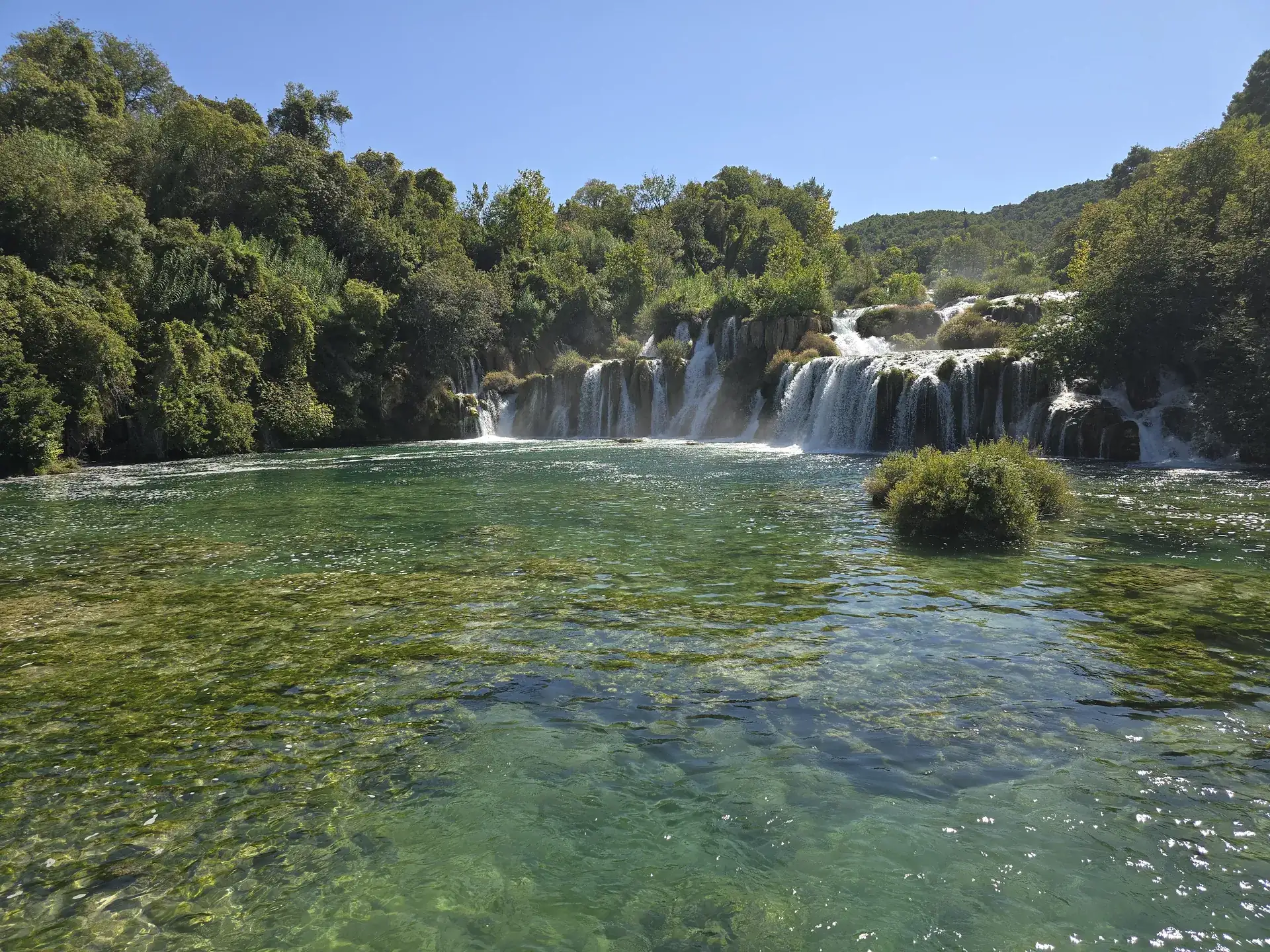 Waterfalls in Krka National Park near Šibenik